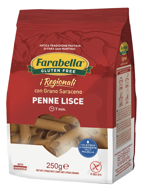 FARABELLA PENNE LISCE GRANO SARACENO 250 G - Farmacia Del Monaco