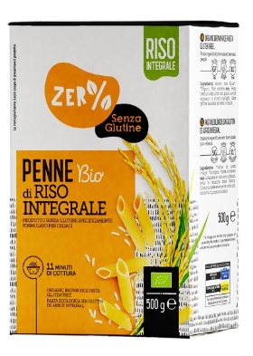 ZERO% GLUTINE PENNE DI RISO INTEGRALE SENZA GLUTINE BIO 500 G - Farmacia Del Monaco
