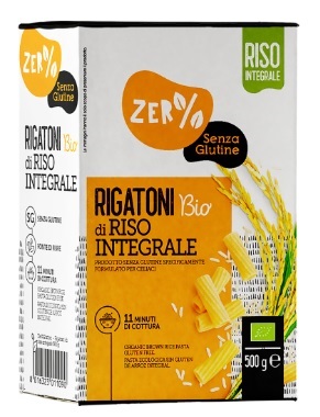 ZERO% GLUTINE RIGATONI DI RISO INTEGRALE SENZA GLUTINE BIO 500 G - Farmacia Del Monaco