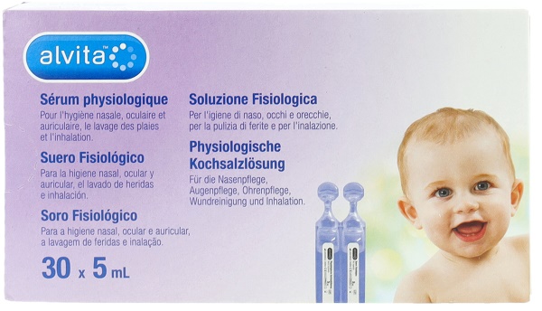 SOLUZIONE FISIOLOGICA ALVITA 30 FIALE X 5 ML - Farmacia Del Monaco