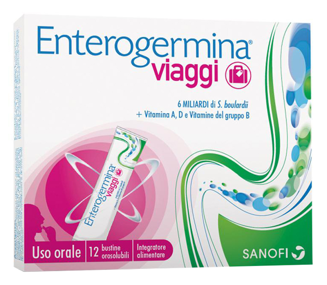 ENTEROGERMINA VIAGGI 12 BUSTINE OROSOLUBILI CONFEZIONE STANDARD - Farmacia Del Monaco
