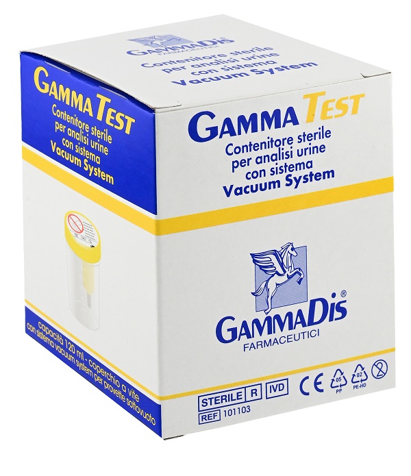 CONTENITORE STERILE PER URINA SOTTOVUOTO 120 ML GAMMADIS - Farmacia Del Monaco