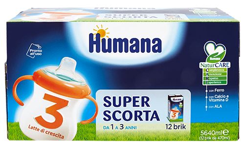 HUMANA 3 JUNIOR DRINK 470 ML 12 PEZZI - Farmacia Del Monaco