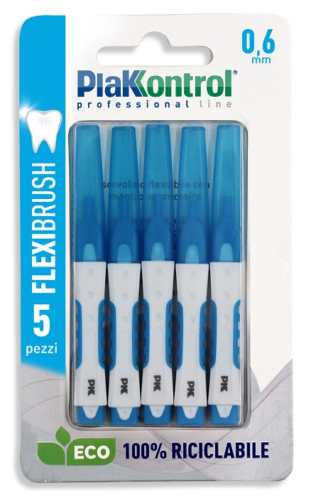 PLAKKONTROL SCOVOLINO INTERDENTALE FLEXI BRUSH06 BLISTER 5 PEZZI - Farmacia Del Monaco