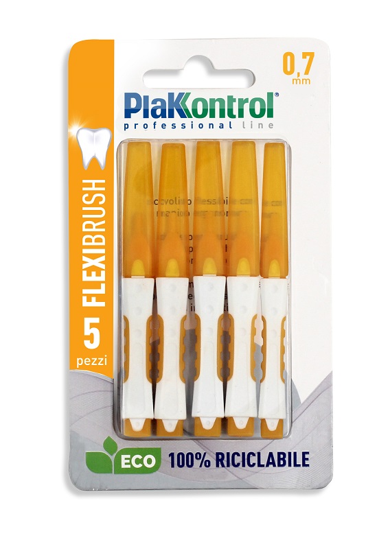 PLAKKONTROL SCOVOLINO INTERDENTALE FLEXI BRUSH07 BLISTER 5 PEZZI - Farmacia Del Monaco