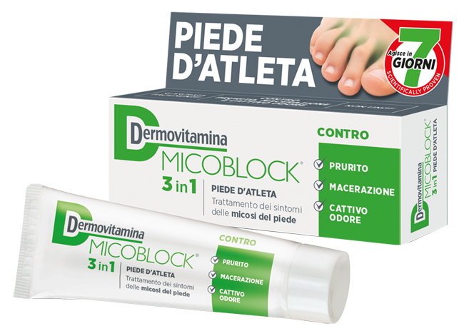 DERMOVITAMINA MICOBLOCK 3 IN 1 PIEDE D'ATLETA 30 ML - Farmacia Del Monaco