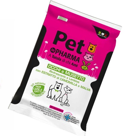 PET IN PHARMA SALVIETTINE OCCHI MUSO 30 PEZZI - Farmacia Del Monaco