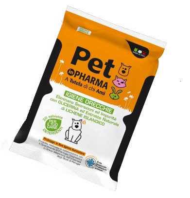 PET IN PHARMA SALVIETTINE ORECCHIE CANE 30 PEZZI - Farmacia Del Monaco