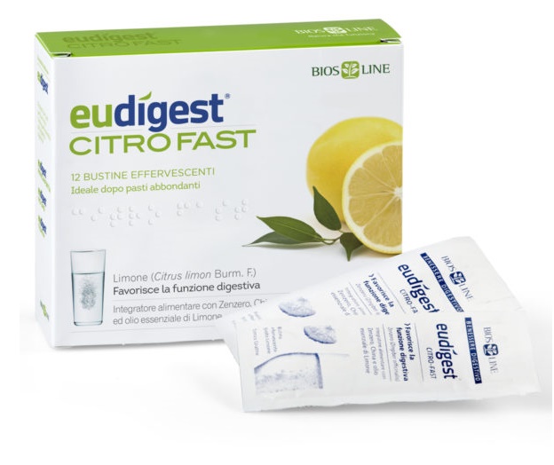 BIOSLINE EUDIGEST CITRO FAST 12 BUSTINE EFFERVESCENTI - Farmacia Del Monaco
