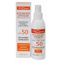 HALODERM LATTE SOLARE SPF50 PROTEZIONE ALTA 150 ML - Farmacia Del Monaco