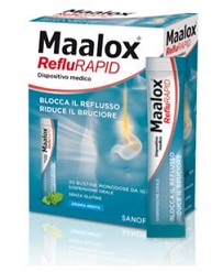 SOSPENSIONE ORALE MAALOX REFLURAPID 20 BUSTINE MONODOSE DA 10 ML - Farmacia Del Monaco