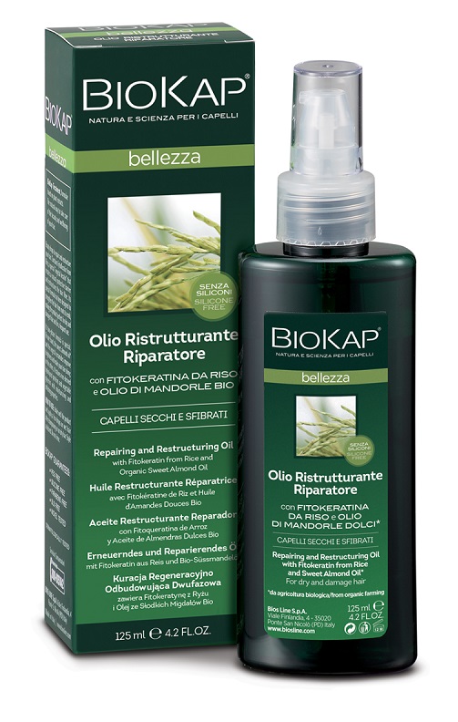 BIOKAP BELLEZZA OLIO RISTRUTTURANTE RIPARATORE 125 ML BIOSLINE - Farmacia Del Monaco