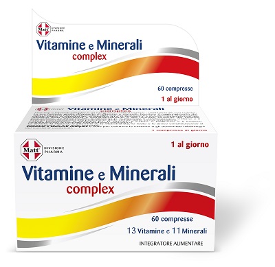 MATT DIVISIONE PHARMA VITAMINE E MINERALI COMPLEX 60 COMPRESSE - Farmacia Del Monaco
