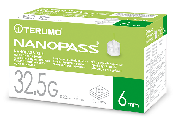 AGO PER PENNA DA INSULINA NANOPASS 32,5 GAUGE LUNGHEZZA 6 MM 100 PEZZI - Farmacia Del Monaco