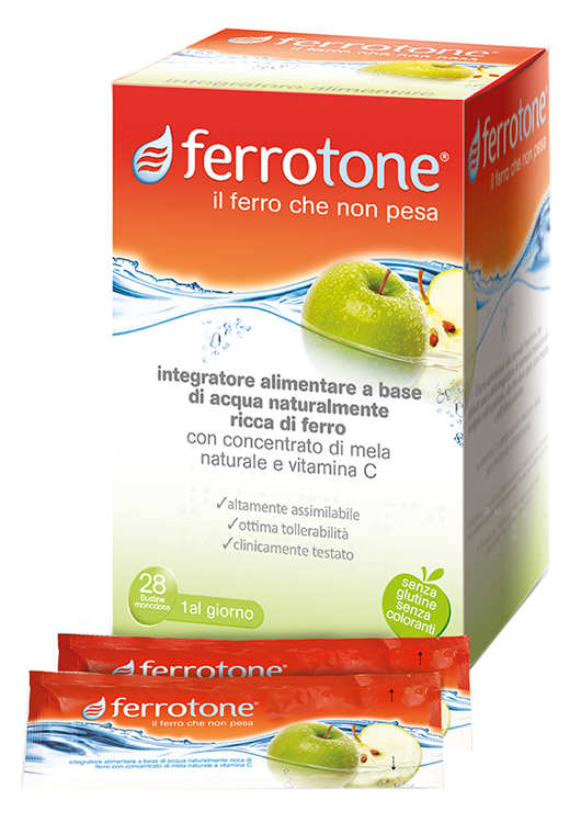 FERROTONE APPLE 28 SACCHETTI 25 ML - Farmacia Del Monaco
