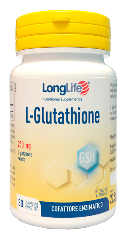 LONGLIFE L-GLUTATHIONE 250 MG 30 COMPRESSE - Farmacia Del Monaco