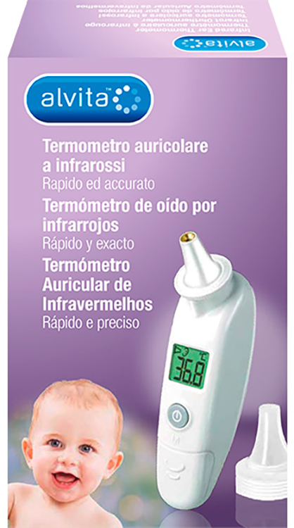 ALVITA TERMOMETRO AURICOLARE A INFRAROSSI - Farmacia Del Monaco