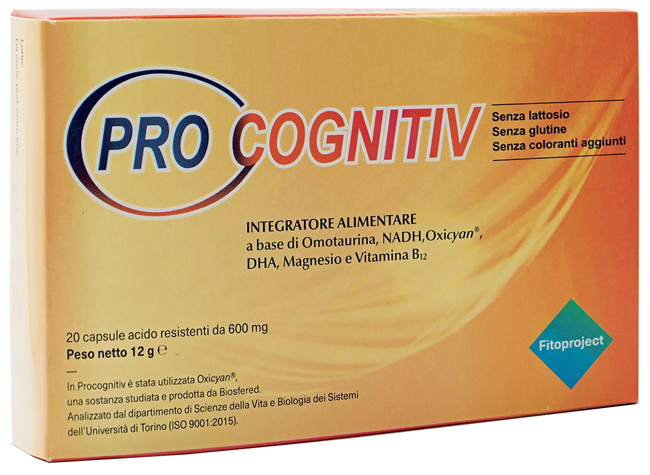PROCOGNITIV 20 CAPSULE ACIDO RESISTENTI VEGETALI DA 600 MG - Farmacia Del Monaco
