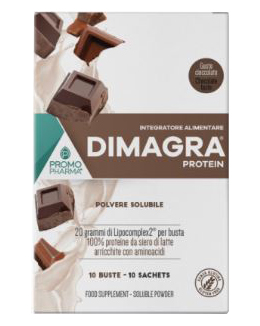 DIMAGRA PROTEIN CIOCCOLATO 10 BUSTE - Farmacia Del Monaco
