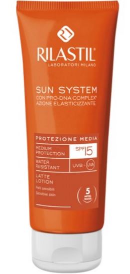 RILASTIL SUN SYSTEM PHOTO PROTECTION THERAPY SPF15 LATTE 100 ML - Farmacia Del Monaco