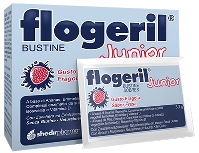 FLOGERIL JUNIOR FRAGOLA 20 BUSTINE - Farmacia Del Monaco