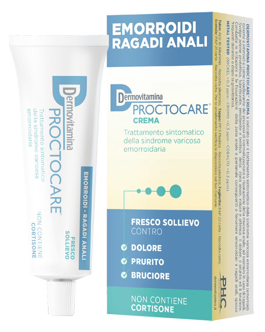 DERMOVITAMINA PROCTOCARE CREMA EMORROIDI RAGADI ANALI 30 ML CON CANNULA - Farmacia Del Monaco