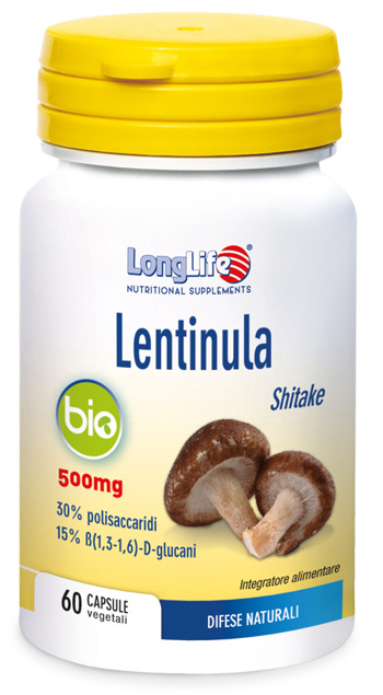 LONGLIFE LENTINULA BIO 60 CAPSULE VEGETALI DA 595 MG - Farmacia Del Monaco