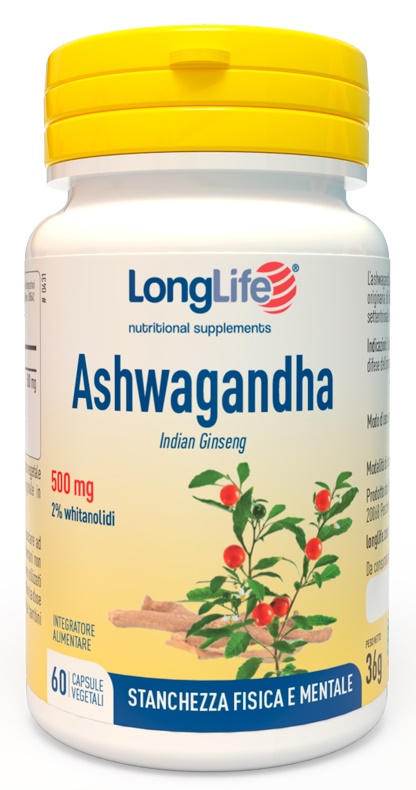 LONGLIFE ASHWAGANDHA 60 CAPSULE 500 MG - Farmacia Del Monaco