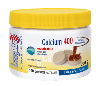 LONGLIFE CALCIUM CACAO 100 COMPRESSE 400 MG - Farmacia Del Monaco
