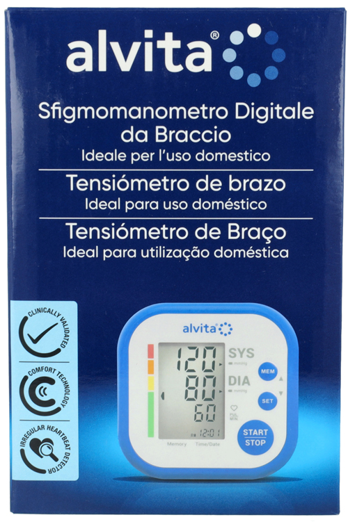 SFIGMOMANOMETRO DIGITALE DA BRACCIO ALVITA - Farmacia Del Monaco