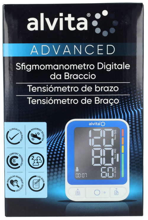 SFIGMOMANOMETRO DIGITALE DA BRACCIO ALVITA ADVANCED - Farmacia Del Monaco