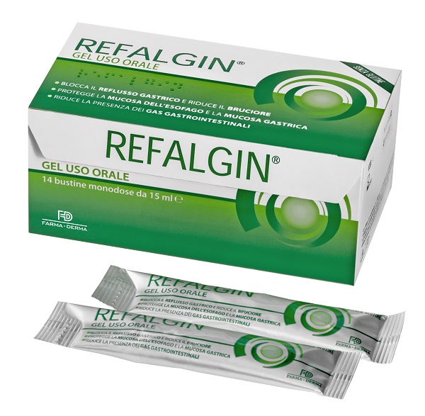 REFALGIN GEL OROSOLUBILE ANTIREFLUSSO 14 BUSTINE 15 ML - Farmacia Del Monaco