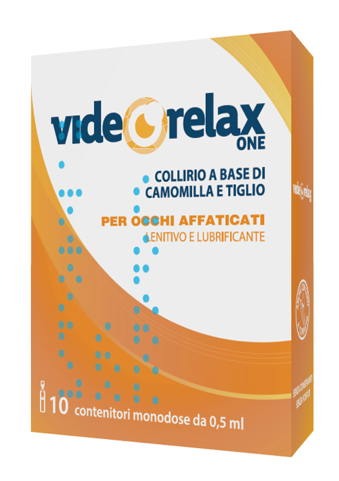 COLLIRIO VIDEORELAX ONE LENITIVO E LUBRIFICANTE OCCHI AFFATICATI 10 CONTENITORI MONODOSE 0,5 ML - Farmacia Del Monaco