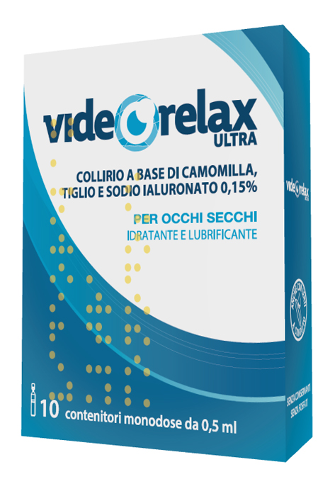 COLLIRIO IDRATANTE E LUBRIFICANTE VIDEORELAX ULTRA MONODOSE 0,5 ML 10 PEZZI - Farmacia Del Monaco