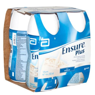 ENSURE PLUS VANIGLIA 4 BOTTIGLIE DA 200 ML - Farmacia Del Monaco