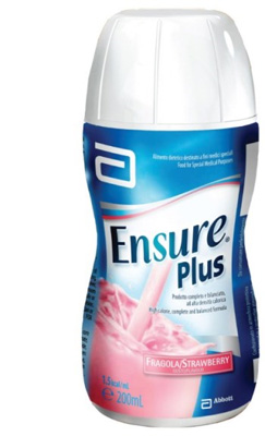 ENSURE PLUS FRAGOLA 4 BOTTIGLE DA 200 ML - Farmacia Del Monaco