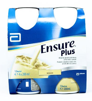 ENSURE PLUS BANANA 4 BOTTIGLIE DA 200 ML - Farmacia Del Monaco