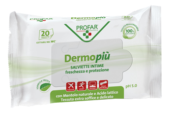 DERMO PIU' SALVIETTE INTIME 20 PEZZI PROFAR - Farmacia Del Monaco