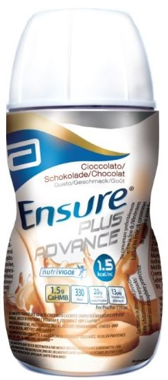 ENSURE PLUS ADVANCE CIOCCOLATO 4 BOTTIGLIE DA 220 ML - Farmacia Del Monaco