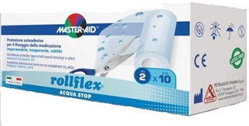 CEROTTO IMPERMEABILE PER FISSAGGIO MEDICAZIONI MASTER-AID ROLLFLEX A-STOP M 10X10 CM - Farmacia Del Monaco