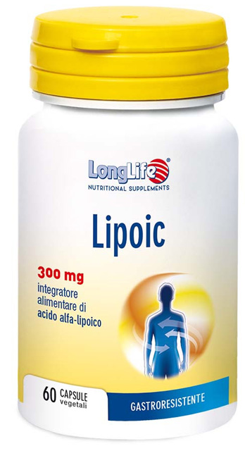 LONGLIFE LIPOIC 300 MG 60 CAPSULE VEGETALI DA 500 MG - Farmacia Del Monaco