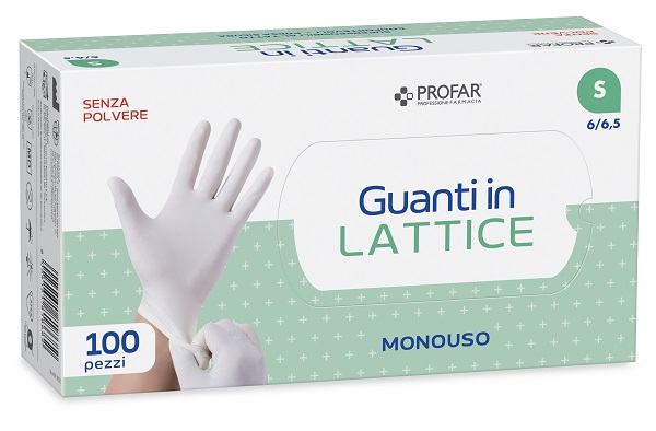PROFAR GUANTO IN LATTICE SENZA POLVERE S 100 PEZZI - Farmacia Del Monaco