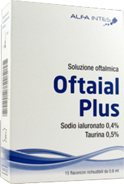 SOLUZIONE OFTALMICA OFTAIAL PLUS ACIDO IALURONICO 0,4% E TAURINA 15 FLACONCINI RICHIUDIBILI DA 0,6 ML - Farmacia Del Monaco