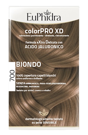 EUPHIDRA COLORPRO XD 700 BIONDO GEL COLORANTE CAPELLI IN FLACONE + ATTIVANTE + BALSAMO + GUANTI - Farmacia Del Monaco
