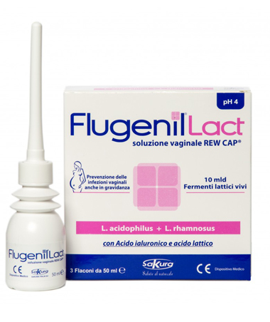 FLUGENIL LACT SOLUZIONE VAGINALE INTERNA A BASE DI FERMENTI LATTICI 3 FLACONI DA 50 ML + 3 APPLICATORI MONOUSO - Farmacia Del Monaco