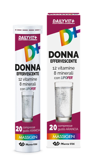 MASSIGEN DONNA MULTIVITAMINICO E MULTIMINERALE EFFERVESCENTE 20 COMPRESSE - Farmacia Del Monaco
