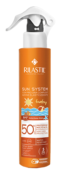 RILASTIL SUN SYSTEM BABY PPT SPF 50+ EMULSIONE SPRAY 200 ML - Farmacia Del Monaco