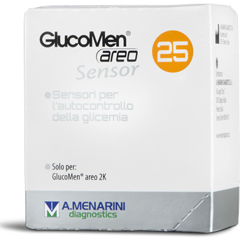 STRISCE MISURAZIONE GLICEMIA GLUCOMEN AREO SENSOR 25 PEZZI - Farmacia Del Monaco