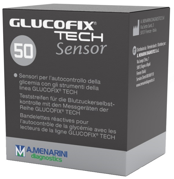 STRISCE MISURAZIONE GLICEMIA GLUCOFIX TECH SENSOR 50 PEZZI - Farmacia Del Monaco
