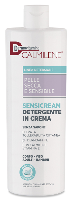 DERMOVITAMINA CALMILENE SENSICREAM DETERGENTE IN CREMA SENZA SAPONE PER PELLE SECCA E SENSIBILE 500 ML - Farmacia Del Monaco